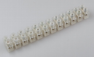 Lüsterklemmen für 2,5-4,0mm², 12 Klemmen Messingeinsatz, transparent