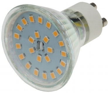 ChiliTec LED Strahler GU10 SMD 120°,  3000k, 400lm, 230V/5W, warmweiß