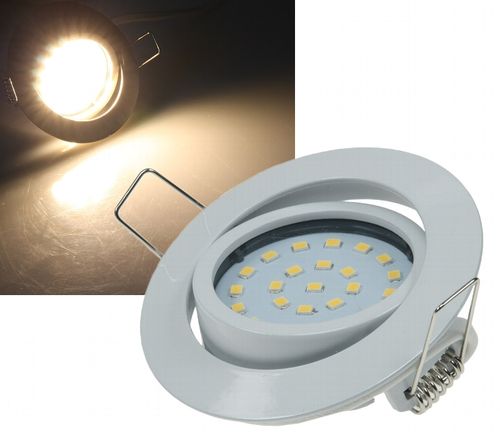 ChiliTec Flache LED-Einbauleuchte warmweiß 80x26mm, 4W, 330lm, weiß