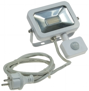 LED-Fluter SlimLine 10W, IP44, 750lm, 4200K, Bewegungsmelder