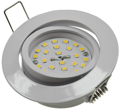 Flache LED-Einbauleuchte warmweiß 80x32mm, 470lm, weißes Gehäuse